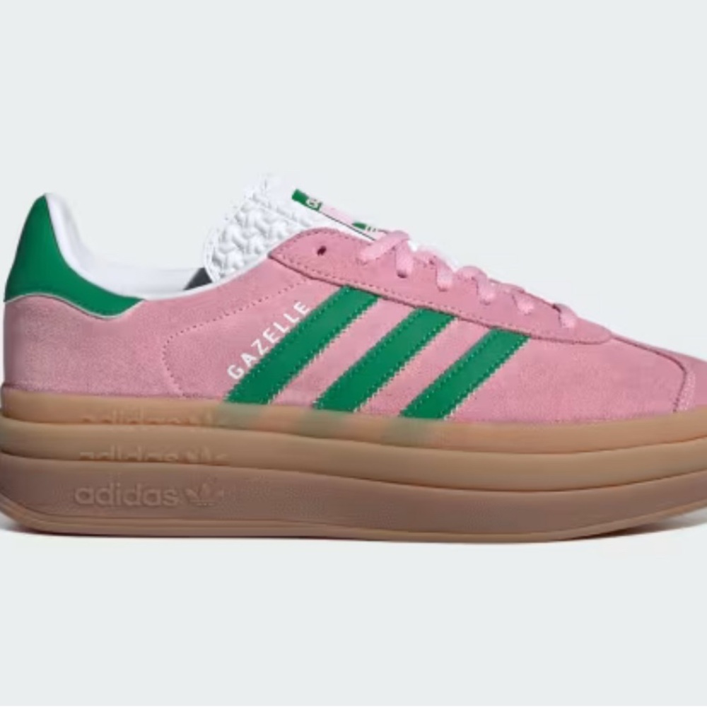 Adidas Gazelle Pink and Green Sneakers